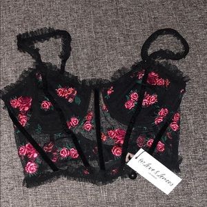 Rosebud Black Lace Bustiers